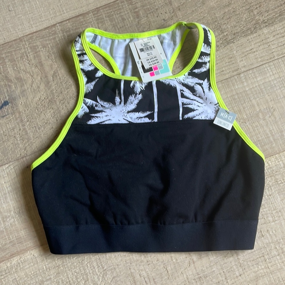 Pink sports bra